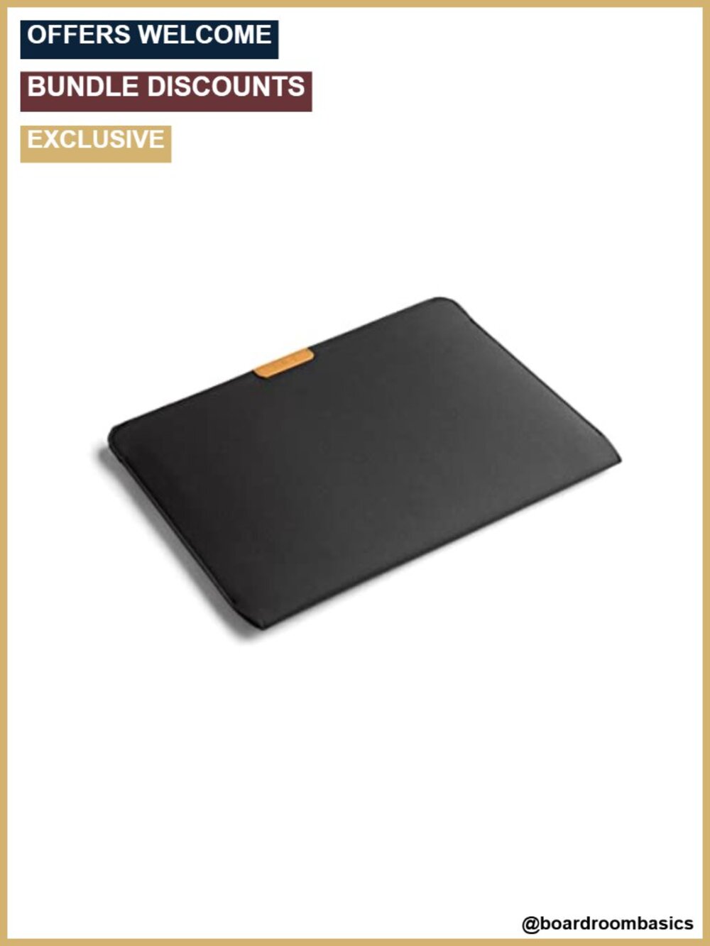 Slim Laptop Sleeve Magnetic Closure Quilted Microfiber Recycled Fabric 14 Inch